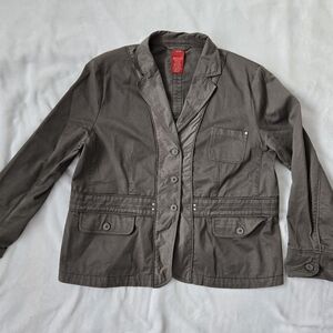 Olsen Europe Casual Dark khaki Blazer Jacket US 14, EU 46